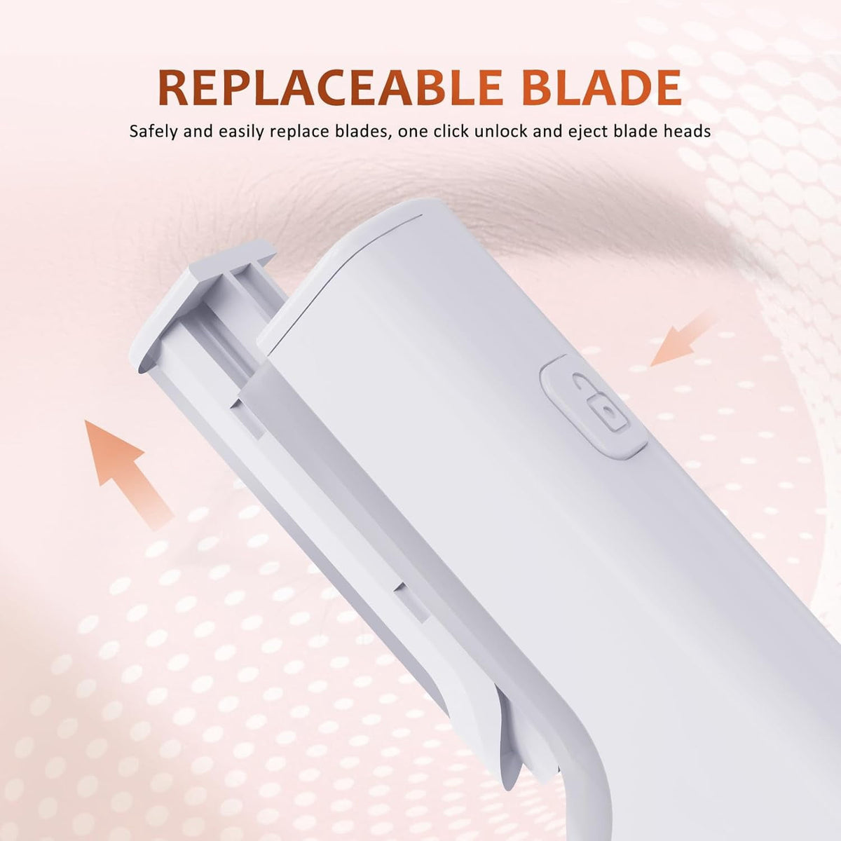 Electric Dermaplane Razor for Face with LED Light, Mini Sonic Dermaplaning Tool Kit for Women with 5 Replace Blades 3 Speeds Facial Peach Fuzz Exfoliation & Hair Removal At Home