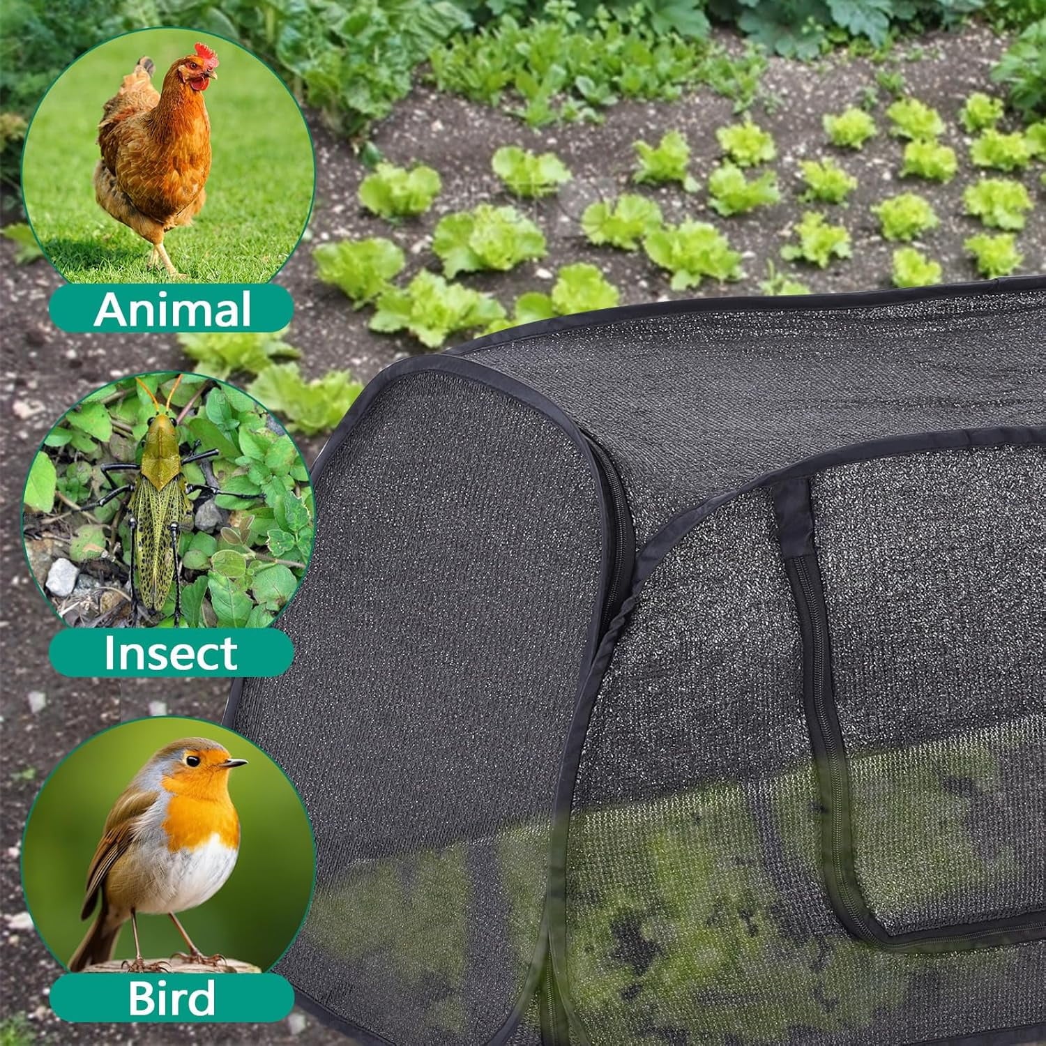 Garden Cover for Raised Flower Beds Garden Covers with Roll-up Zipper Door Plant Covers for Raised Garden Bed Freeze Protection Greenhouse Cover for Protecting Seedlings Fruits Vegetable Rows