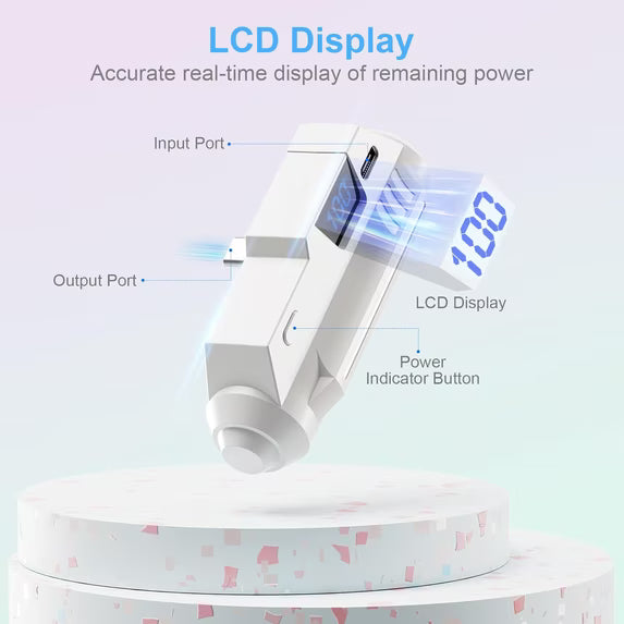 5000mAh Battery Pack for Meta Quest 3S/3/Oculus Quest 2, Lightweight and Portable Headset Accessories Fast Charging LCD Display Battery, Extend Power Accessories for Extra 2H Playtime