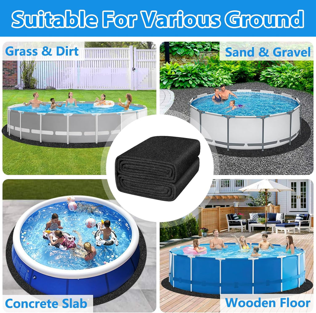 Round Pool Liner Pad for Above Ground Pool 10ft Pool Ground Mat Under Pool Pad for Pool Bottom Prevent Punctures Extended Liner Life