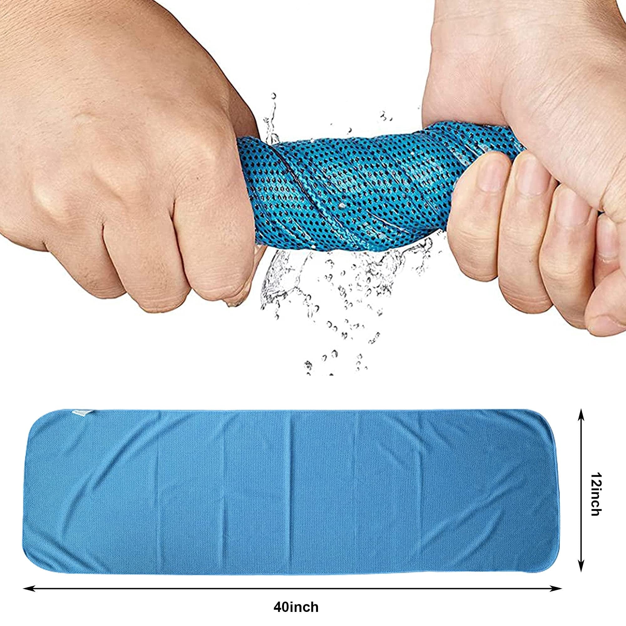 4 Pack Cooling Towels Ice Towel for Neck and Face Soft Breathable Chilly Microfiber Keep Cool Towels for Yoga Gym Fitness Camping Running Workout & More Activities 40 x 12