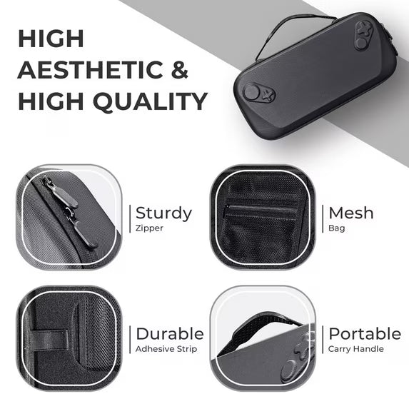 Hard Carrying Case for ROG XBOX Ally X /Ally, Protective Hard Shell Carry Case for Handheld Gaming Console & Accessories, Portable Travel Bag for Xbox Rog Ally X - Black