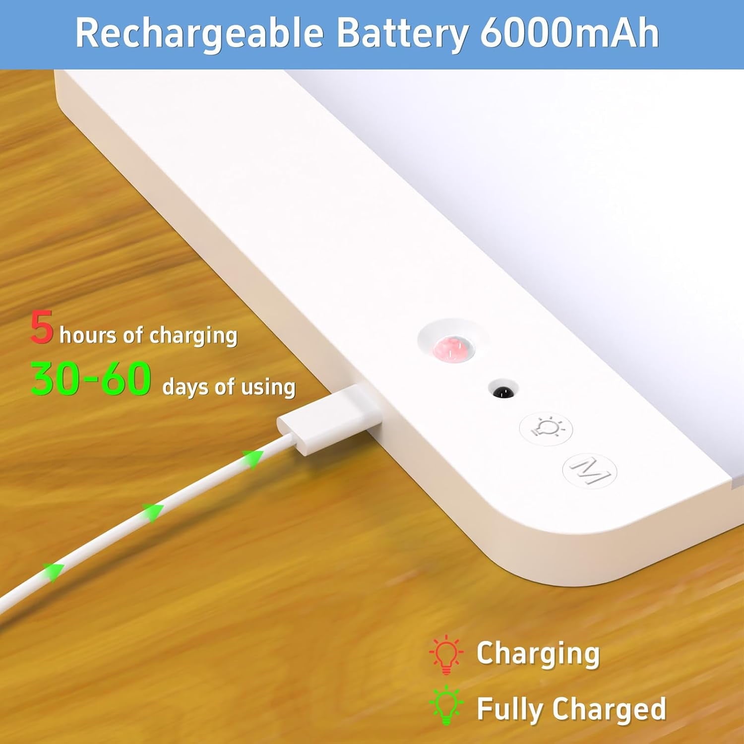 Rechargeable Motion Sensor Ceiling Light with Remote Wireless Ceiling Lights Battery Operated Closet Light 3 Colors Temperatures LED Shower Light for Bathroom Stairs Hallway Garage 1pcs