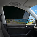 Car Window Covers Magnetic Car Front Side Window Shade 2 Pack Front Seat Side Window Covers with Half Shade Front Window Covers for Driver Double Layer Mesh Sun Block UV Protection Covers