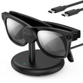 Charging Station for Meta Wayfarer/Skyler/Headliner Portable Charging Dock Compatible with Oakley Meta HSTN Travel Charging Stand with Cable LED Indicator Black
