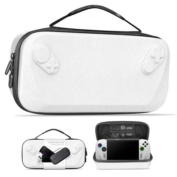 Hard Carrying Case for ROG XBOX Ally X /Ally, Protective Hard Shell Carry Case for Handheld Gaming Console & Accessories, Portable Travel Bag for Xbox Rog Ally X - White
