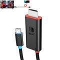 Switch 2 Portable Dock 6.5ft 4K/60 Hz USB-C to HDMI TV Adapter for Switch 2/Switch OLED/Switch(Black)