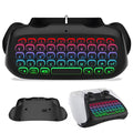 Wireless Keyboard for PS5 Controller, RGB Backlight Keyboard Bluetooth Mini Keypad Chatpad for PlayStation 5, Game Keyboard Built-in 3.5mm Audio Jack - Black