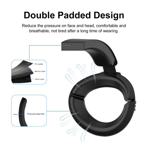 6000mAh Battery Head Strap for Meta Quest 3S, Detachable Battery Headstrap to Extend Playtime, Rechargeable Battery Strap Accessories, Reduced Face Pressure