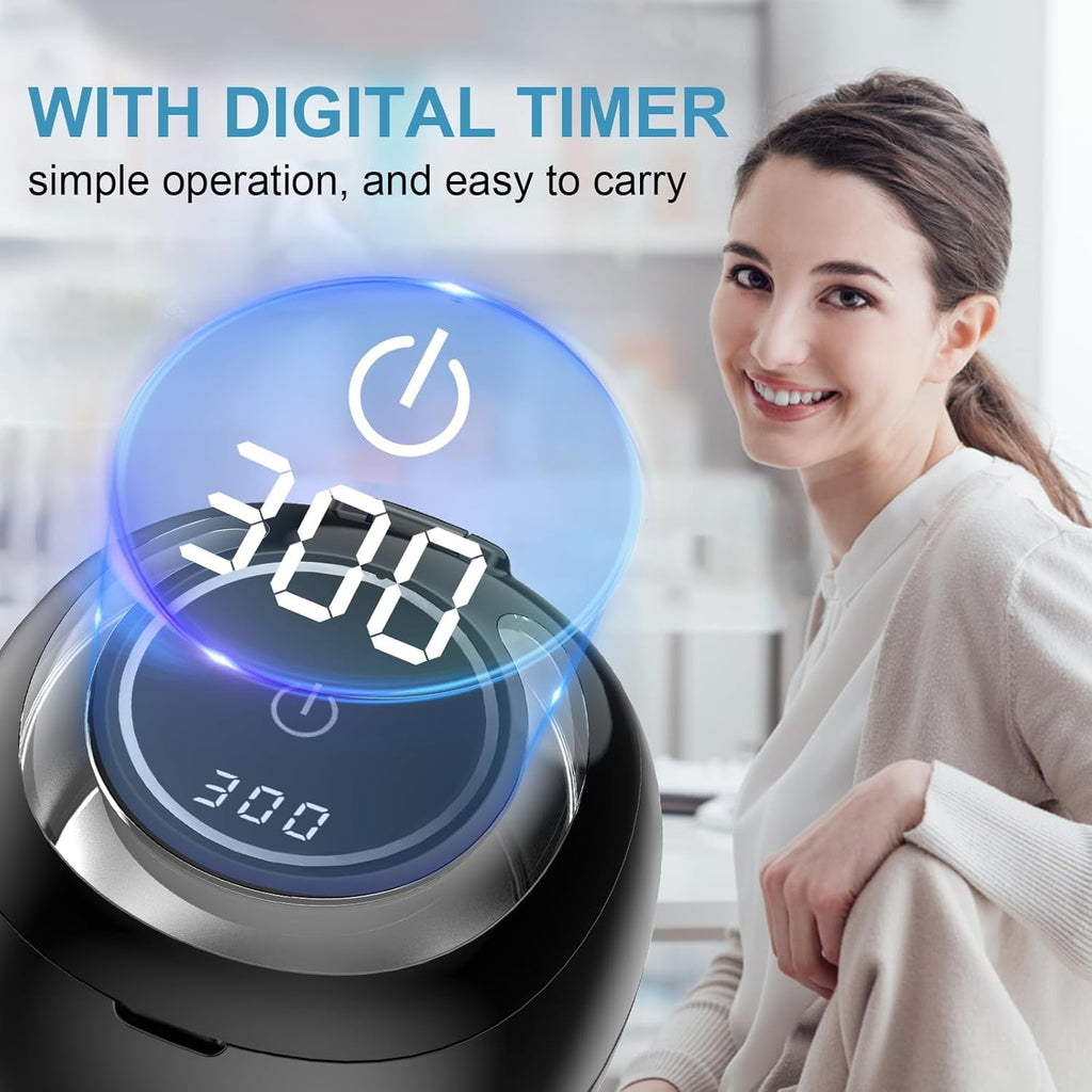Prociv Ultrasonic Cleaner for Dentures 30W Professional Retainer Cleaner Machine for Aligner Retainer Toothbrush Head Jewelry Diamonds Home or Travel Use Black