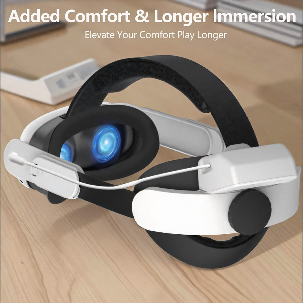 Batery Head Strap for Meta Quest 3S/3, 6000mAh Detachable Batery Pack Replacement for Quest 2, Adjustable Head Strap Enhanced Comfort and Support, Extend Playtime