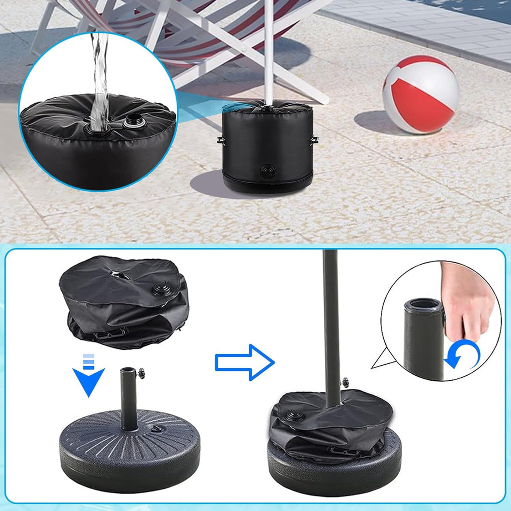Umbrella Base Weight Water Bag Weatherproof Fillable Heavy Duty Weight Bag for Outside Umbrella Stand Water Weights for Umbrella Stand Furniture Leg Weights Up to 50 lbs