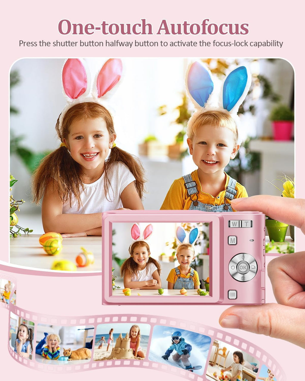 Digital Camera FHD 1080P Camera Digital Point and Shoot Camera with 16X Zoom Anti Shake Compact Small Camera for Boys Girls Kids