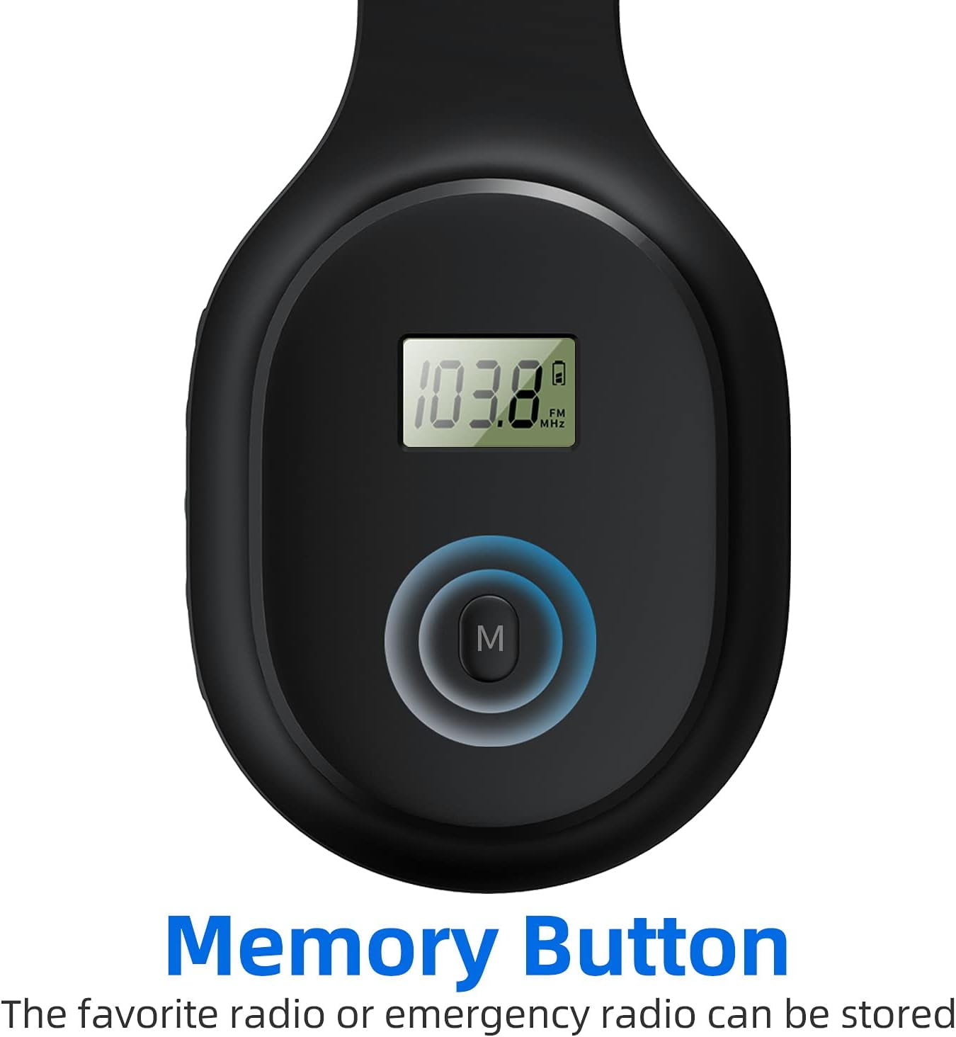 FM Radio Headphones with Bluetooth Rechargeable Portable Headset with Built-in Microphone Lightweight and Comfortable Ear Muffs for Jogging Cycling