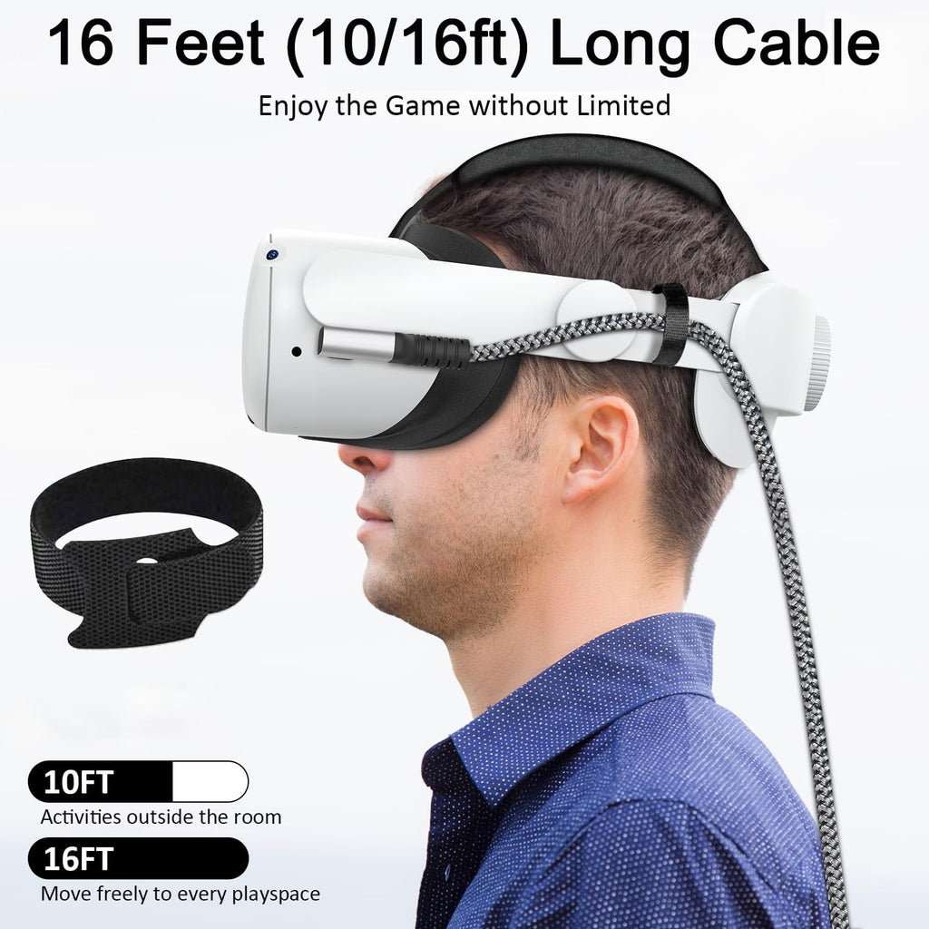Prociv Compatible for Oculus Quest 2 Link Cable 16.4FT VR Headset Cable for Oculus Quest 2 / Quest 3 USB 3.0 to TYEE C High Speed Data Transfer Charging Cord for Gaming PC & USB C Chargers