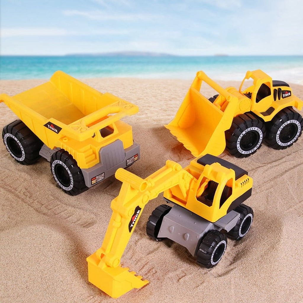 Engineering Construction Vehicle Set 3Pcs construction Play Car Toy Outdoor Sandbox Car Toys for Kids Ages 2 & up Dump Truck Loader Excavator Best Birthday Gifts for Kid