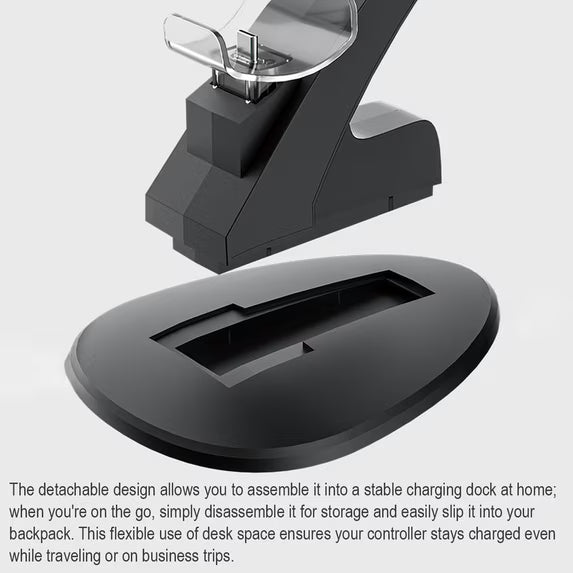 Controller Charger for Switch 2 PRO, Dual USB Fast Controller Charger Dock Station with LED Indicator Light, Replacement Charging Dock - Black