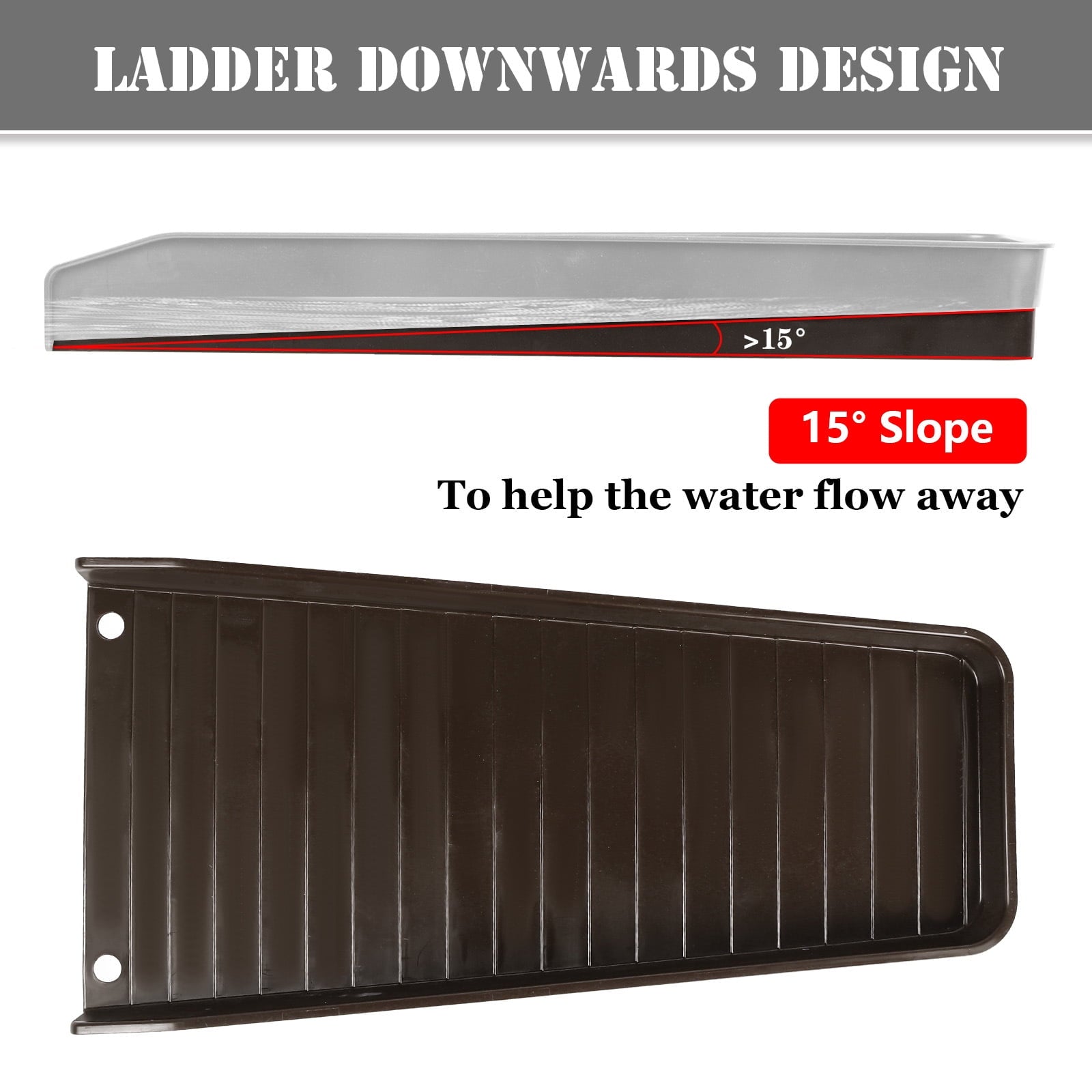 Gutter Downspout Splash Block 4 PCS Rain Gutter Guard Downspout Extensions 16 Drain Gutter Guard Diverter Fixable Rainwater Drainage to Protect House Foundations Foundation Water Diverter Black